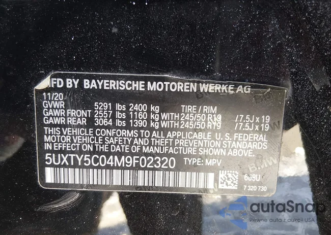 5UXTY5C04M9F02320: 44250749