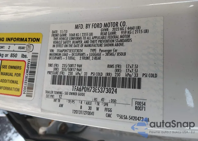 1FA6P0H73E5373024: 44249943