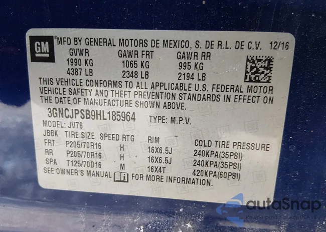 3GNCJPSB9HL185964: 44250002