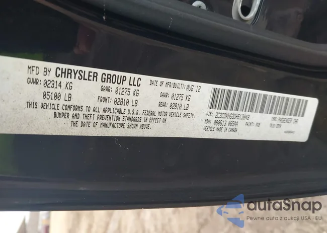 2C3CDXHG3DH513048: 44250102