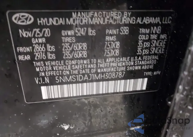 5NMS1DAJ1MH308787: 44251283