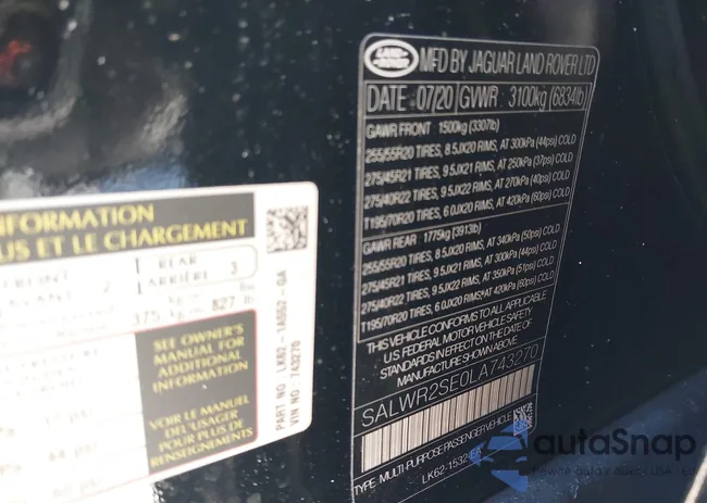 SALWR2SE0LA743270: 44251424