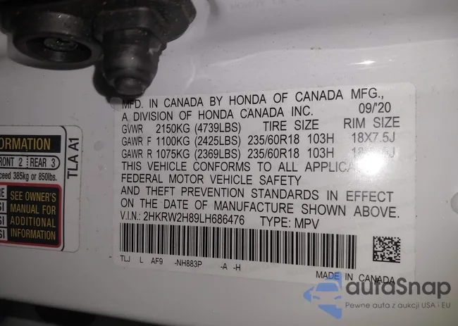 2HKRW2H89LH686476: 44251021