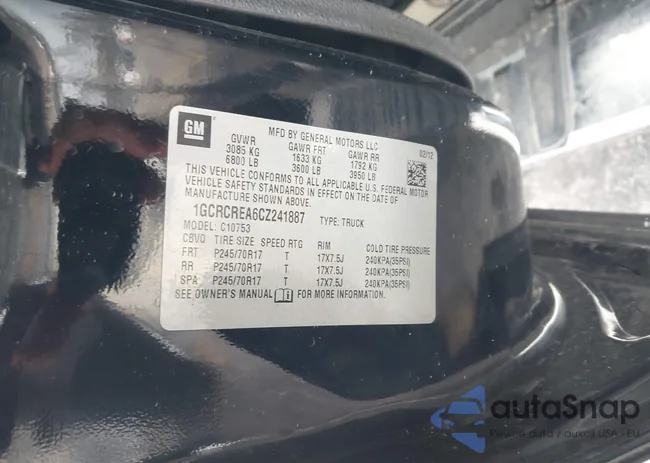 1GCRCREA6CZ241887: 44251030