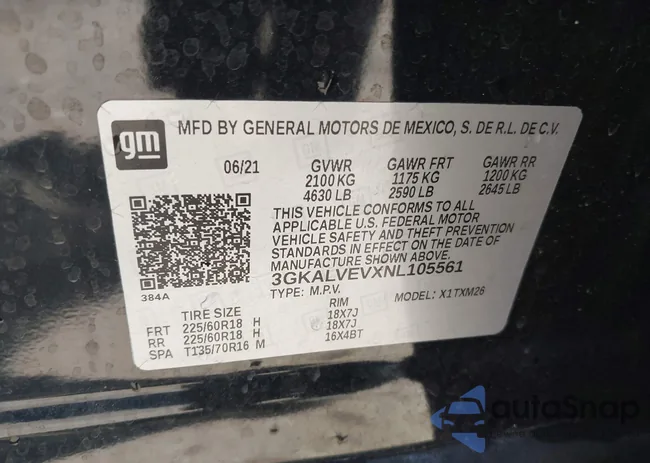 3GKALVEVXNL105561: 44251075