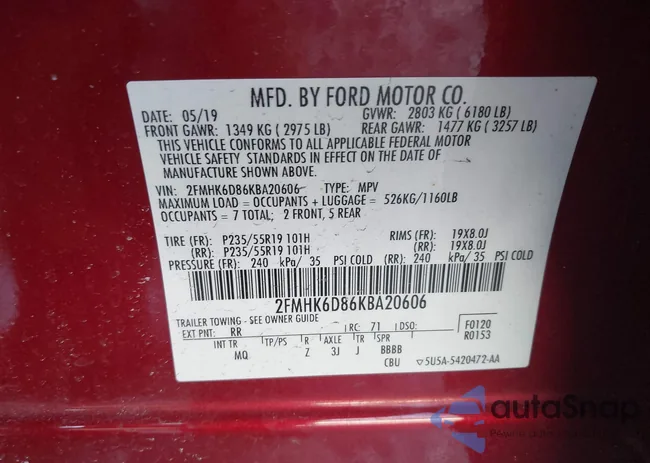 2FMHK6D86KBA20606: 44252420