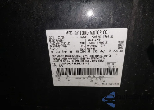 2LMPJ9JP8LBL12145: 44252507