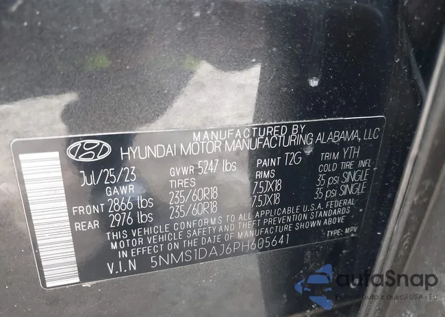 5NMS1DAJ6PH605641: 44252523