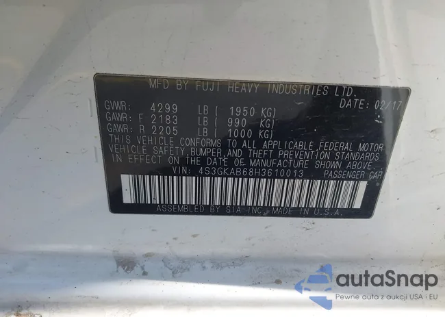 4S3GKAB68H3610013: 44252553