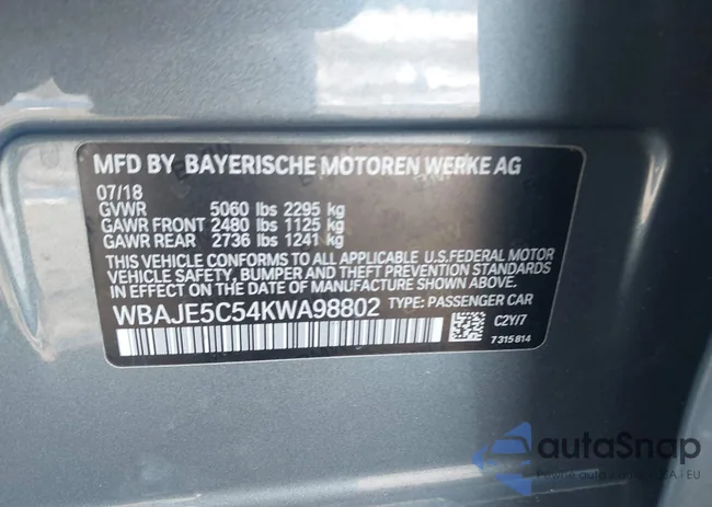 WBAJE5C54KWA98802: 44252631