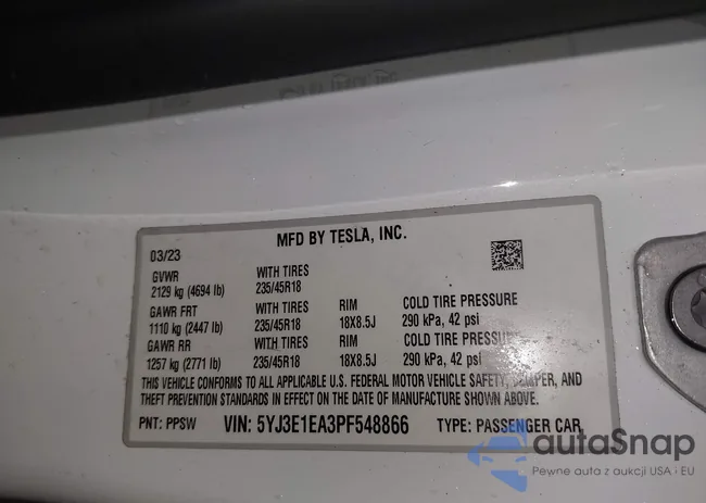 5YJ3E1EA3PF548866: 44252689