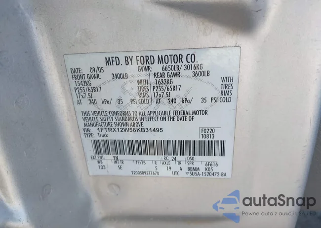 1FTRX12W56KB31495: 44252014