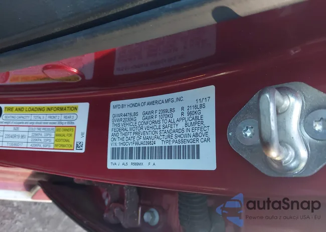 1HGCV1F99JA039824: 44252073