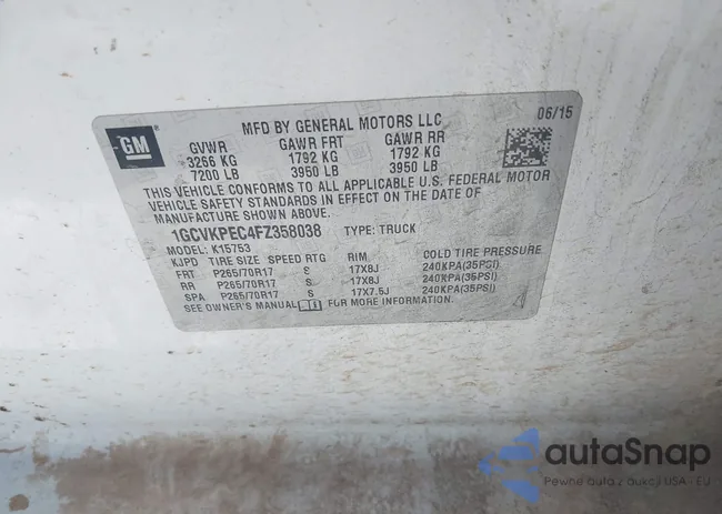 1GCVKPEC4FZ358038: 44253240