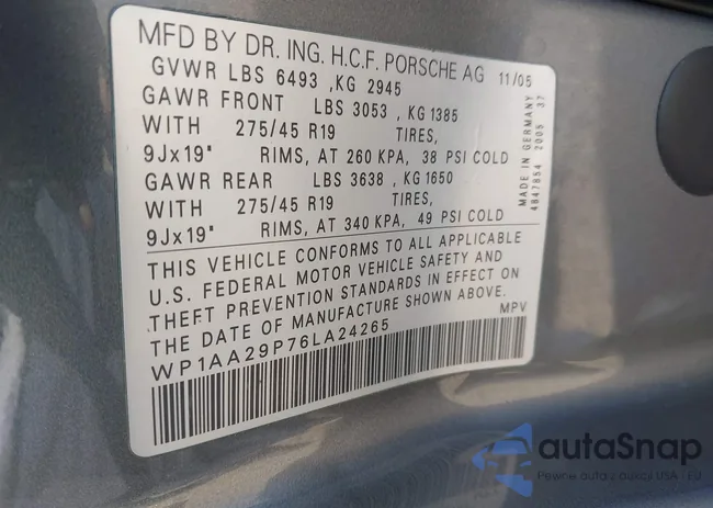 WP1AA29P76LA24265: 44253271