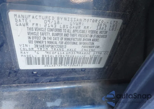 3N1AB7AP9KY226813: 44253412