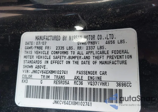 JNKCV64EX8M102741: 44253432