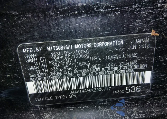 JA4AT4AA6KZ000717: 44253479