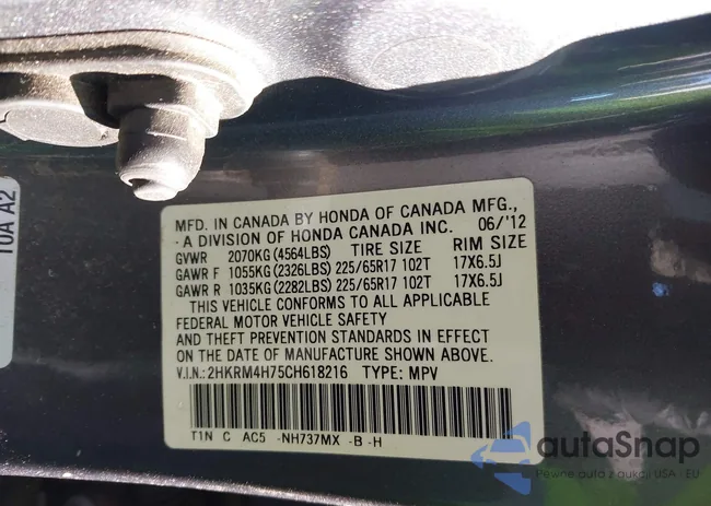 2HKRM4H75CH618216: 44253623