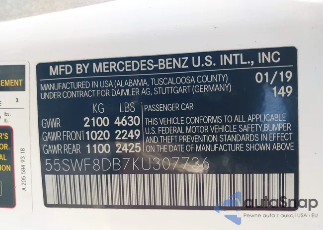 55SWF8DB7KU307736: 44253740