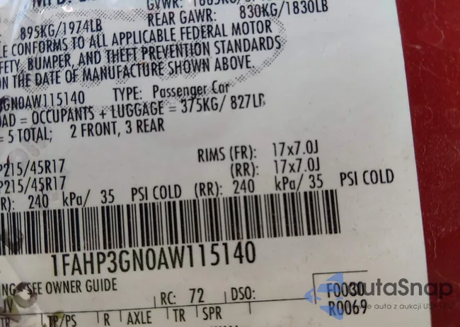 1FAHP3GN0AW115140: 44253804