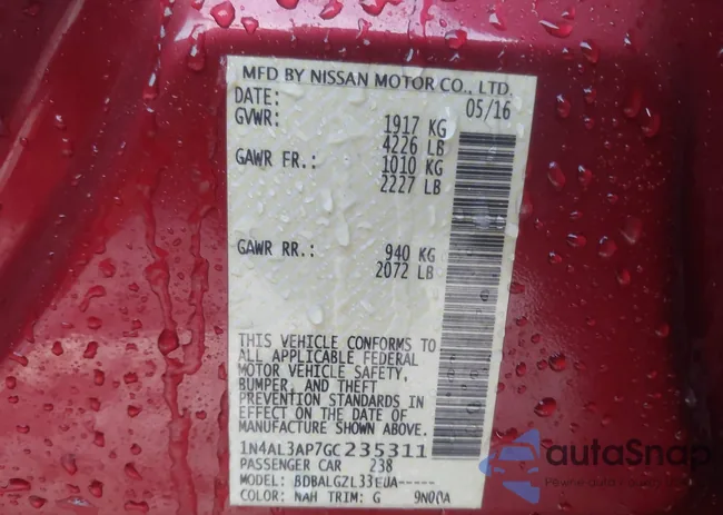 1N4AL3AP7GC235311: 44252835