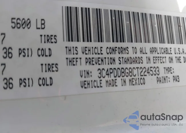 3C4PDDBG8CT224533: 44252853