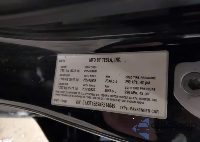 5YJ3E1EB9KF214049: 44252870