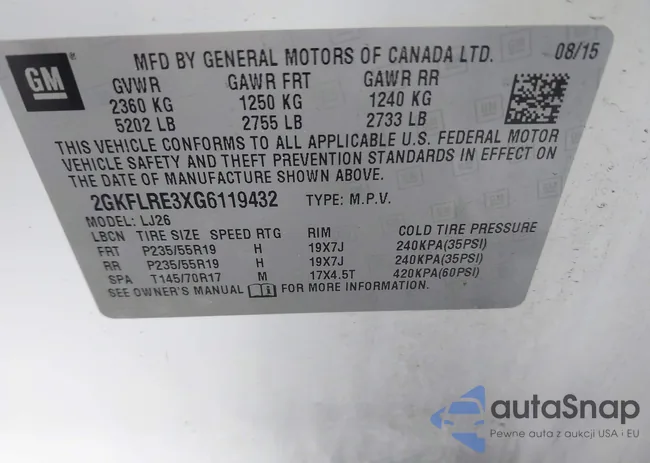 2GKFLRE3XG6119432: 44252994