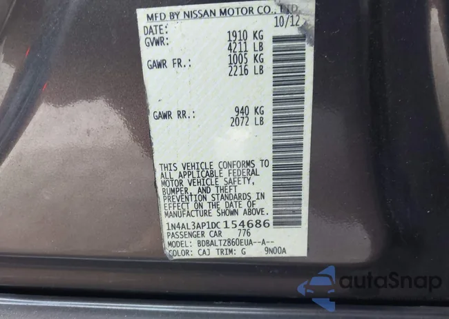 1N4AL3AP1DC154686: 44252999