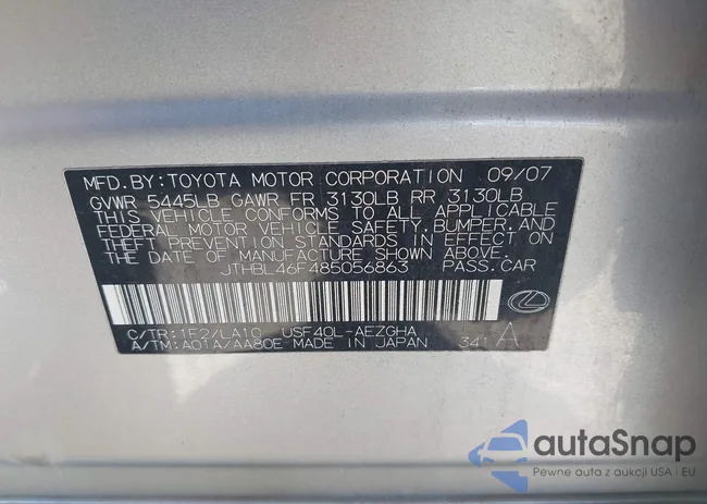 JTHBL46F485056863: 44253045