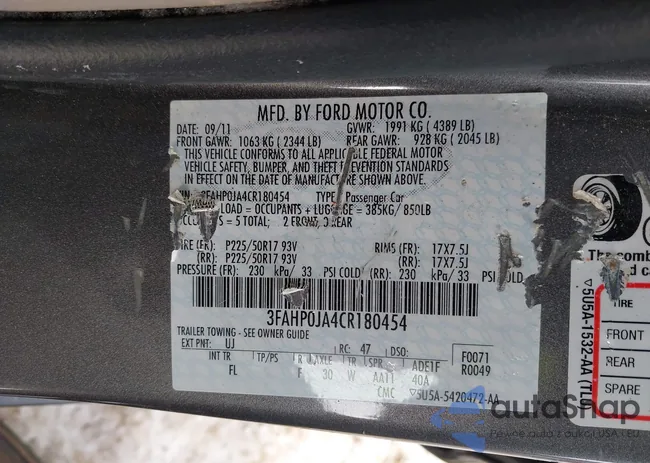 3FAHP0JA4CR180454: 44253094