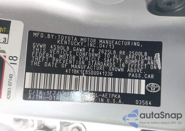 4T1BK1EB5DU041236: 44253121