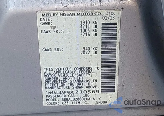 1N4AL3AP4DC210569: 44253223