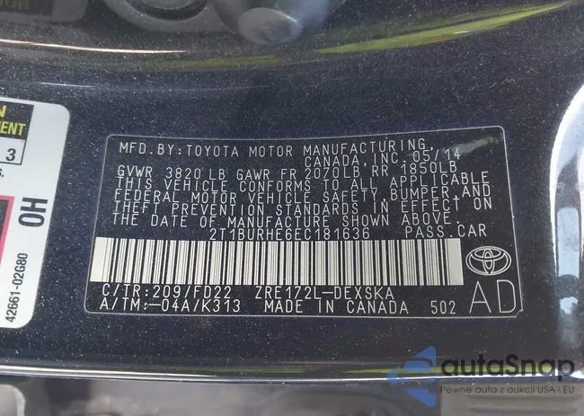 2T1BURHE6EC181636: 44254419