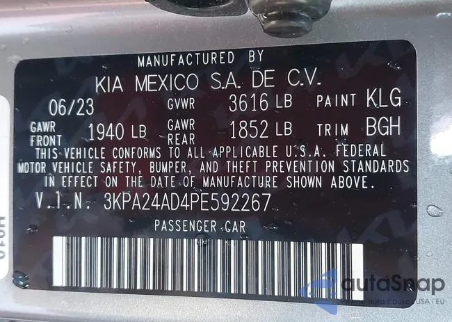 3KPA24AD4PE592267: 44254442