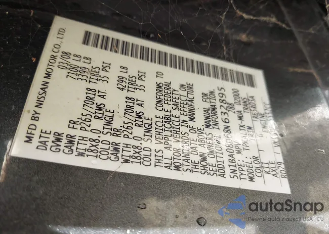 5N1BA08D68N632895: 44254447