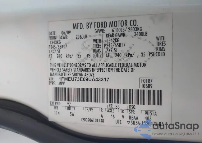 1FMEU73E69UA43317: 44254472