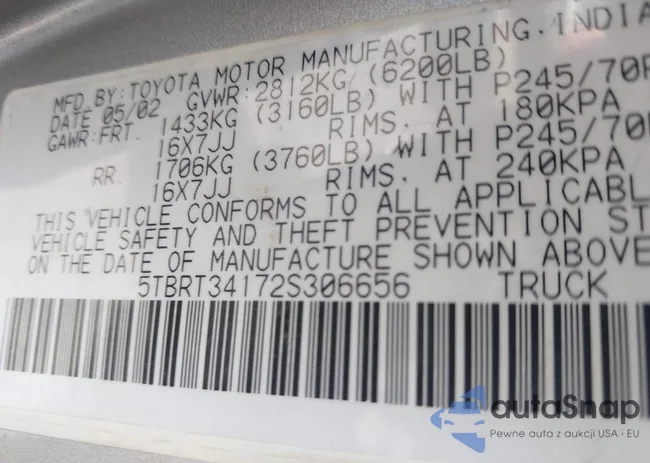 5TBRT34172S306656: 44254504