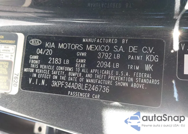 3KPF34AD8LE246736: 44254583