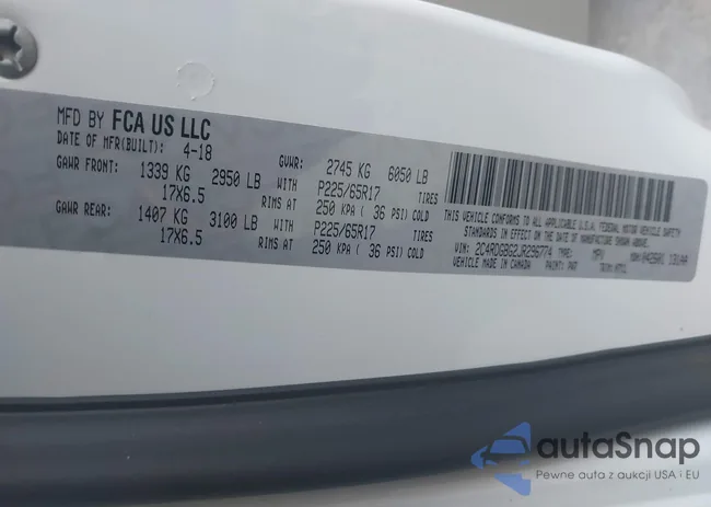 2C4RDGBG2JR296774: 44254635