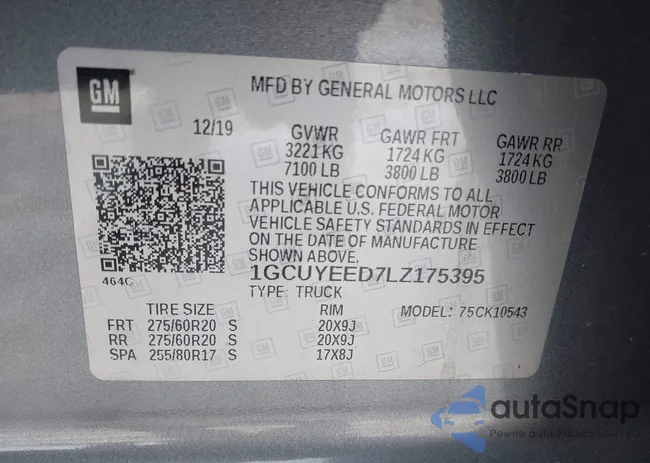 1GCUYEED7LZ175395: 44254712