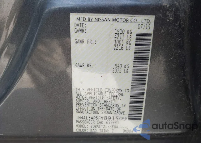 1N4AL3AP5FN891509: 44254746