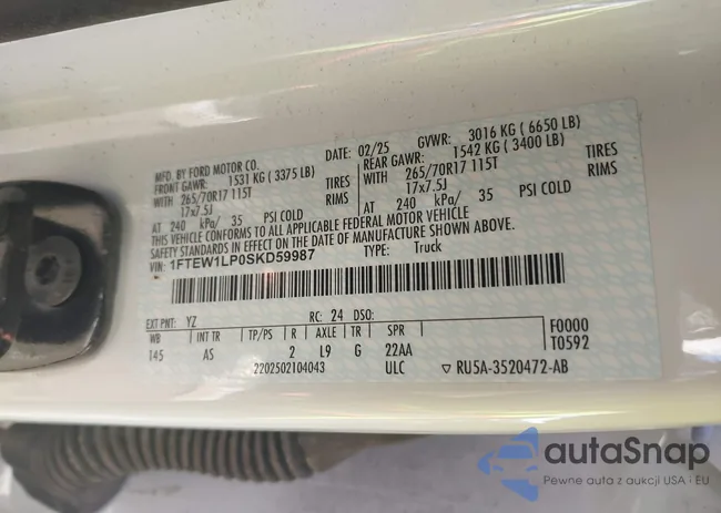 1FTEW1LP0SKD59987: 44253885