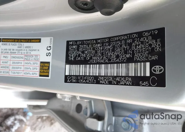 JTDEPRAEXLJ054372: 44253953