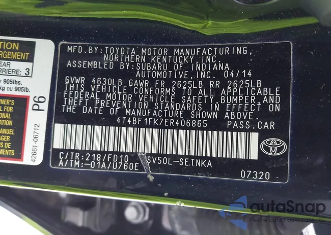 4T4BF1FK7ER406865: 44254030