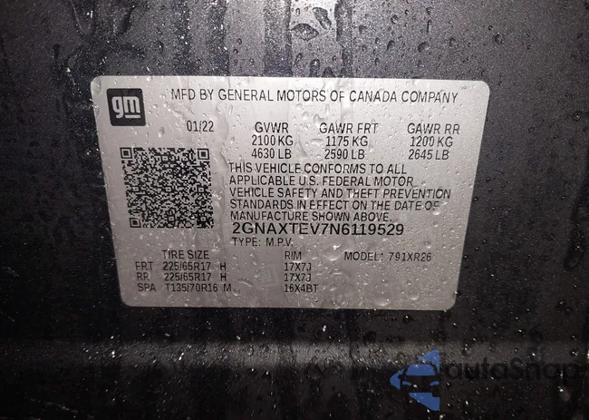 2GNAXTEV7N6119529: 44254073