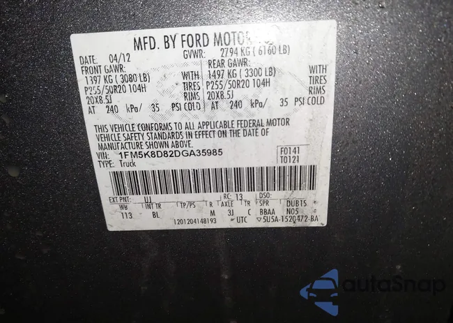 1FM5K8D82DGA35985: 44254142