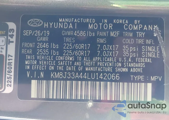 KM8J33A44LU142066: 44254160