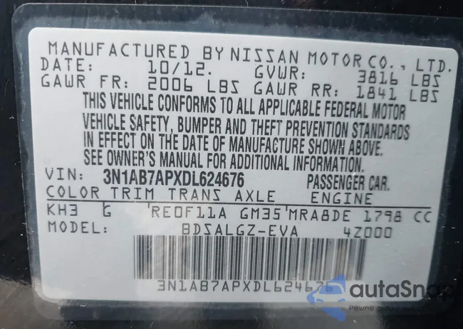 3N1AB7APXDL624676: 44254174